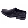 Pantofi bărbați negri din piele naturală slip-on cu textură fină PB2265ELN